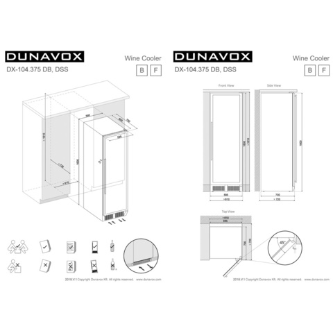 Винный шкаф Dunavox DX-104.375DB