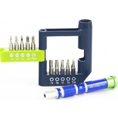 Отвертка для точных работ с набором бит 21 шт CrV Сибртех