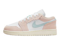 Air Jordan 1 Low White Pink Soft Blue (GS)