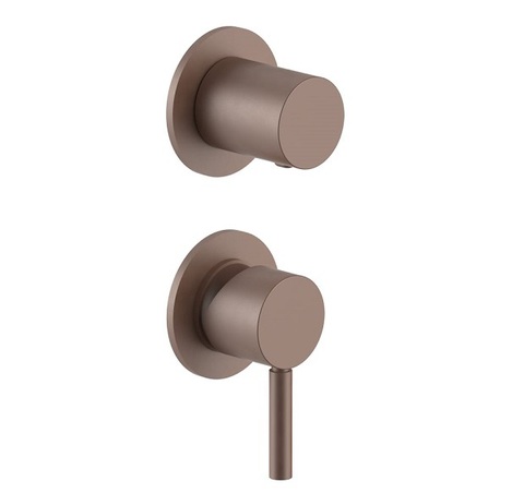 Fantini Nostromo 50 P9 G481B Смеситель для душа на 2 потока, внешняя часть, Matt Copper PVD