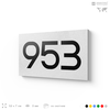 Номер на дверь 953, табличка на дверь для офиса, квартиры, кабинета, аудитории, склада, белая 120х70 мм, Айдентика Технолоджи