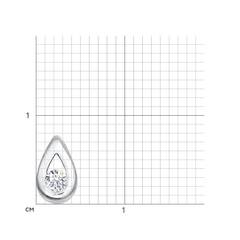 1030440- Подвеска-капелька из белого золота с бриллиантом