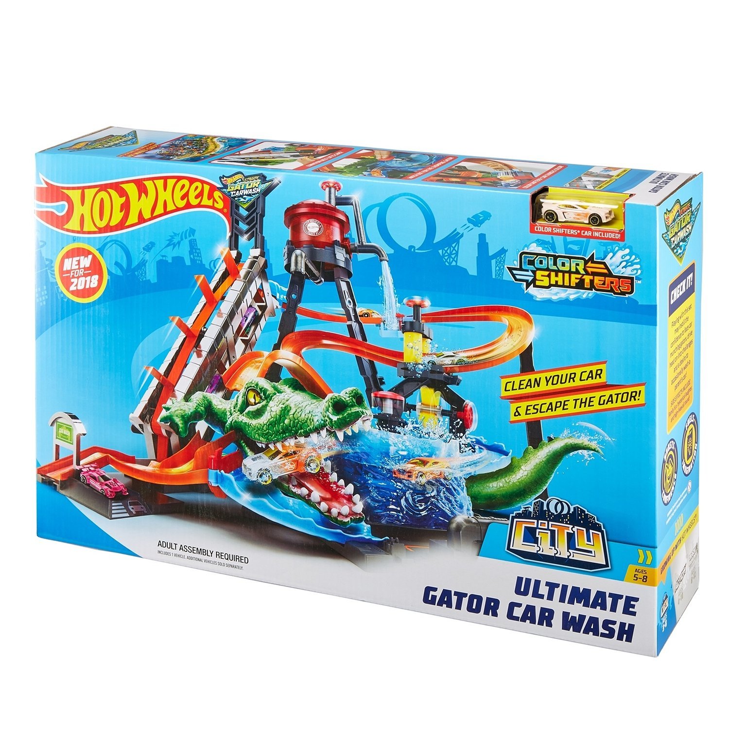 hot wheels city gator car wash