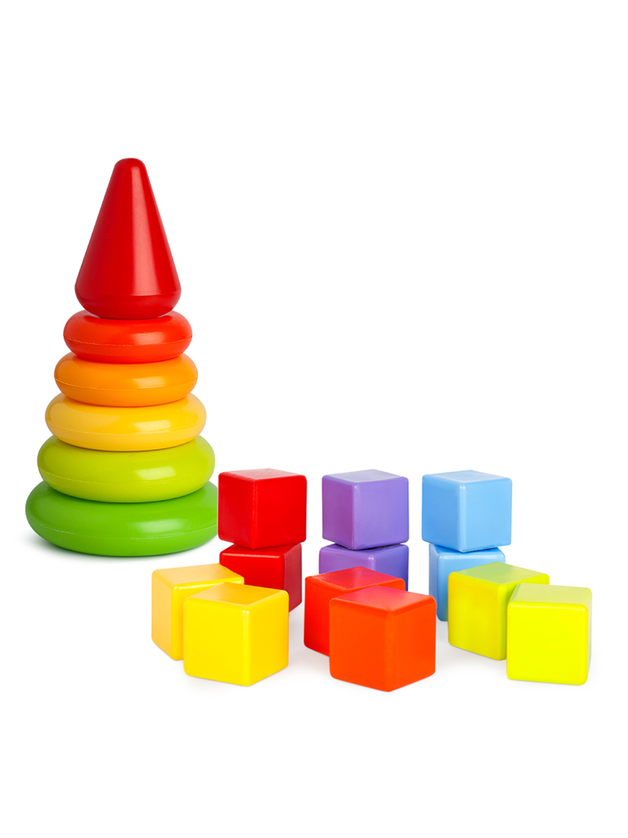 Развивающий набор Малютка / пирамида и кубики