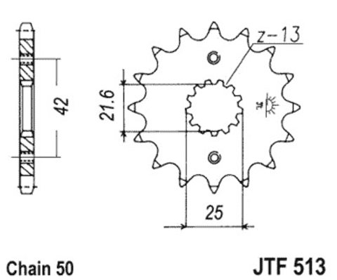 Звезда передняя JTF513.17RB