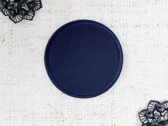 Термоаппликация, d 8 см, тёмно-синий