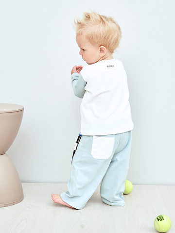 Брюки детские мятный/молочный