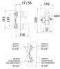 Remer EG592CFP Смеситель для душа Edge EG592CFP, черный брашированный хром, шт