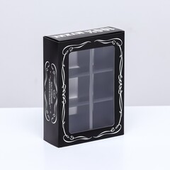 Коробка для 6 конфет, «Настоящий мужчина» 13.7×9.8×3.8 см