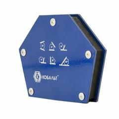 Угольник магнитный КОБАЛЬТ 95 х 48 мм,  на 6 углов (30, 45, 60, 75, 90, 135), магнит до 11 (790-069)