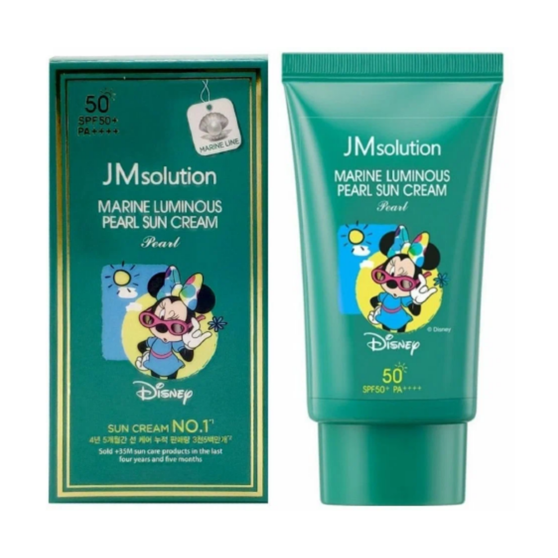 Солнцезащитный крем с экстрактом жемчуга JMsolution Marine Luminous Pearl  Sun Cream x Disney Minnie SPF 50+ PA++++ (серия Дисней, Минни) - купить по  выгодной цене | Beauty Patches - патчи, маски, сыворотки