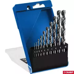 ЗУБР ПРОФ-А, 10 шт, (1-10 мм), сталь Р6М5, класс А, набор сверл по металлу, Профессионал (29625-H10)