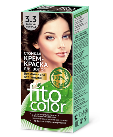 Стойкая крем-краска для волос Fitocolor тон Горький шоколад 115 мл. ФИТОкосметик