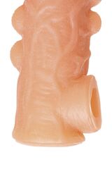 Телесная закрытая насадка с шишечками Cock Sleeve Size L - 17,6 см. - 