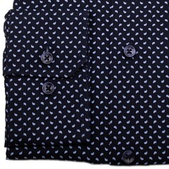 Сорочка Seidensticker Comfort Fit 01.342250-19 темно-синяя в голубые «капельки»
