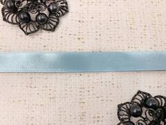 Лента атласная, ш. 1,2 см, светло-голубой