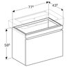 Geberit 869850000+122185000 869850000+122185000 Комплект Renova Nr. 1 Plan шкафчик под раковину 776х586х438 мм белый глянец с раковиной 122185000