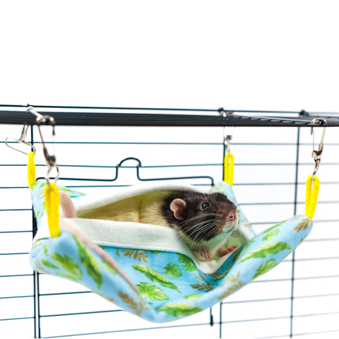 Гамак подвесной из фетра Bambini Pets "Квадратный спальный мешок" для грызунов и хорьков 25*25 см