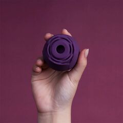 Фиолетовый вакуумный стимулятор Rose - 