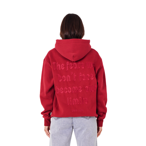 Printed Gothic Logo Sweatshirt Bordeaux