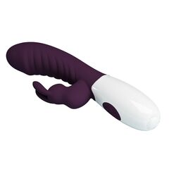 Фиолетовый вибратор-кролик Naughty Bunny - 19,8 см. - 