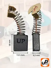 Щетка графитовая UNITED PARTS 6,5х13,5х18мм для MAKITA СВ-153 (181044-0) (10шт)