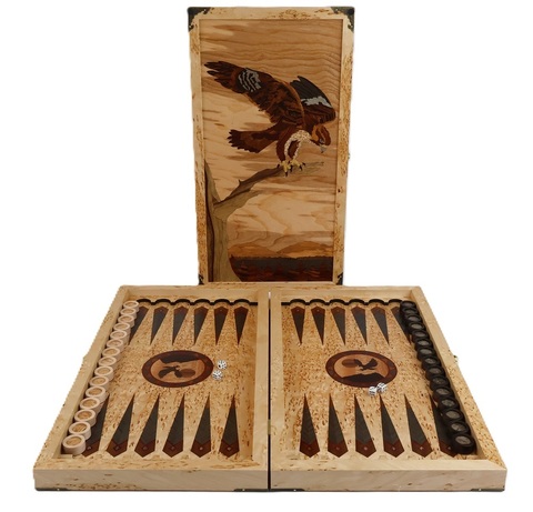 Подарочные нарды ручной работы Сокол