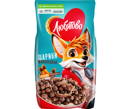 Готовый завтрак Любятово Шарики шоколадные 200г, шт