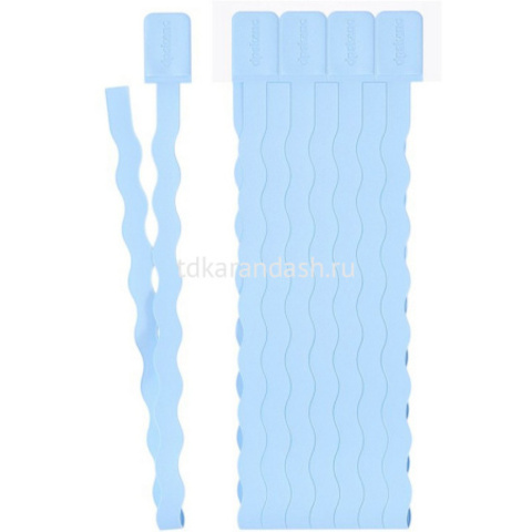 Набор закладок самоклеящихся 8 шт/уп 0,8х37,6см голубая волна
