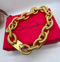 Колье-цепь объемное в стиле Schiaparelli