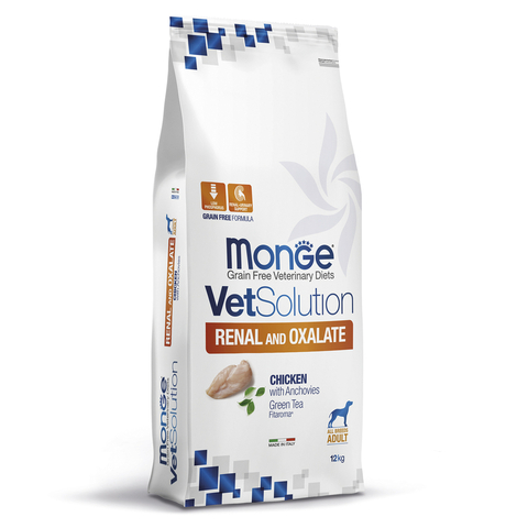 Monge VetSolution Dog Renal & Oxalate Adult лечебный сухой корм для собак при заболеваниях почек, 12 кг