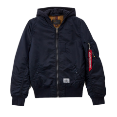 Куртка Alpha Industries MA-1 Hooded Battlewash Rep. Blue (Синий)