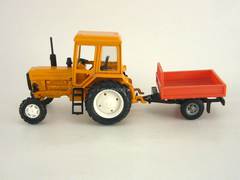 Tractor MTZ-82 Belarus metall with Trailer Bison 1:43 Agat Mossar Tantal