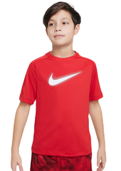 Детская теннисная футболка Nike Dri-Fit Multi+ Top - university red/white