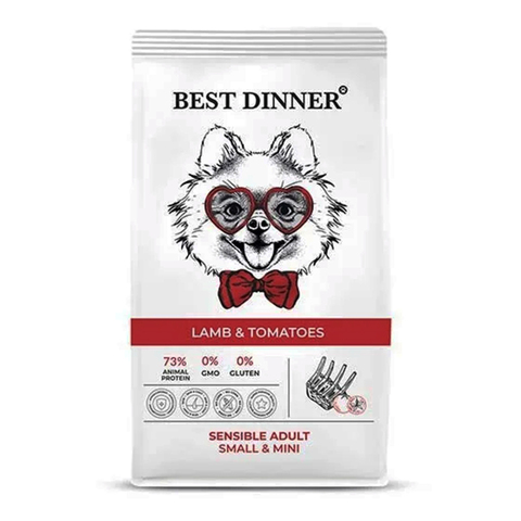 Сухой корм Best Dinner Adult Sensible Mini Lamb&Tomatoes, для мелких собак, ягненок и томаты, 1.5 кг