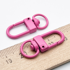 Замок-карабин, цвет фуксия, размер 32*12 мм, цена за 1 шт