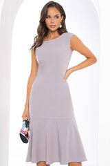 Платье футляр с воланом (серое) П8348 LT Collection (Акция)