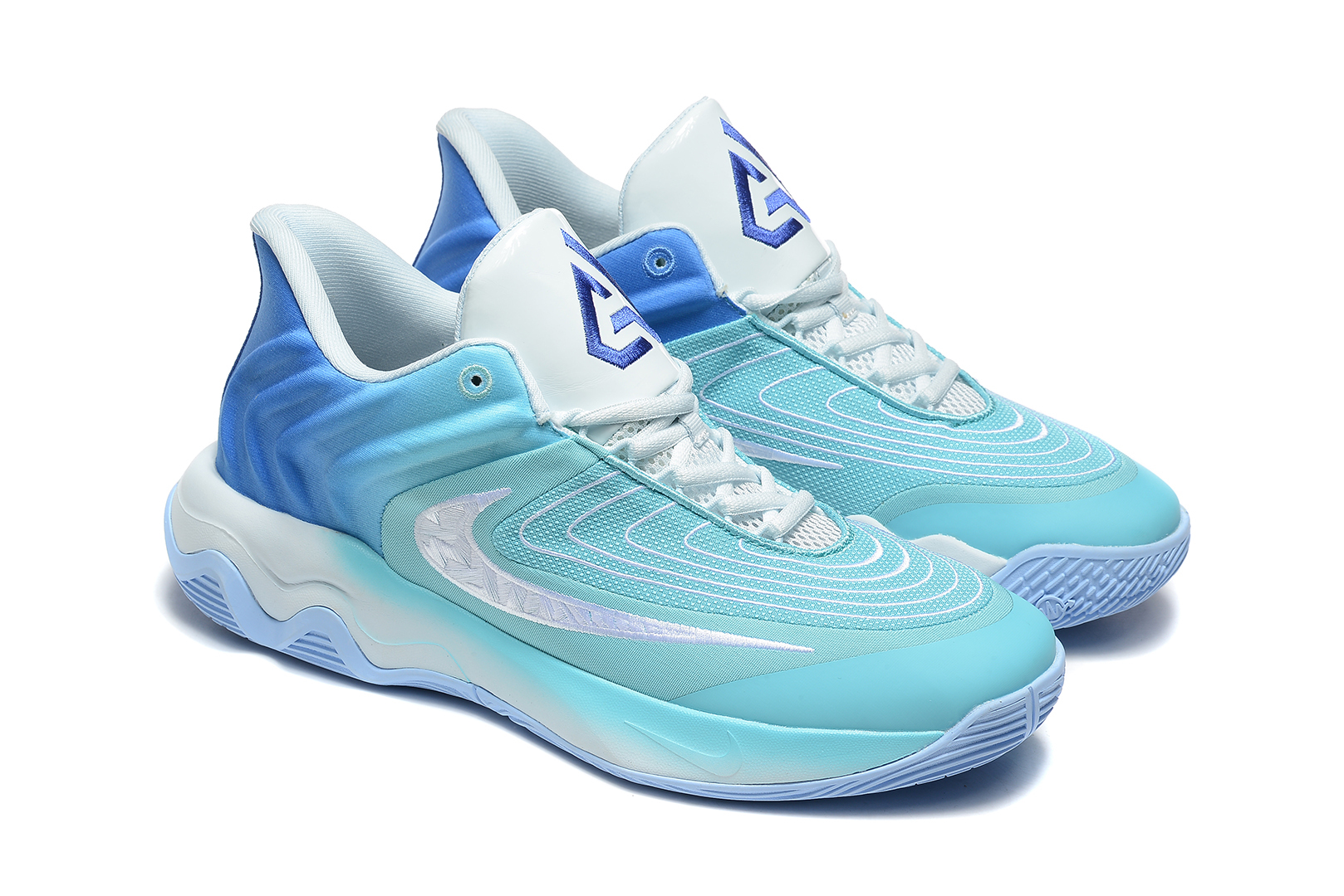 Nike blue green shoes top