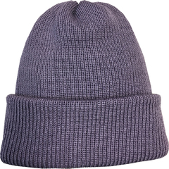 Зимняя шапка с отворотом (лавандовый цвет)