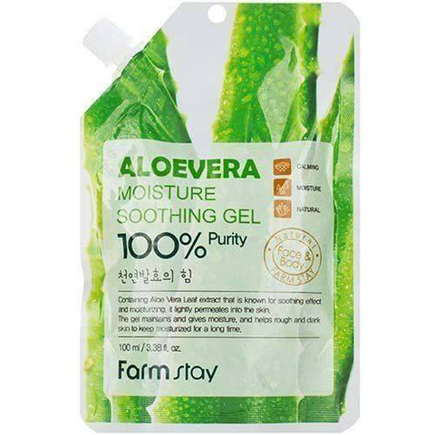 Farmstay Aloe Гель увлажняющий для лица и тела с экстрактом алое FarmStay Moisture Soothing Gel Aloevera,