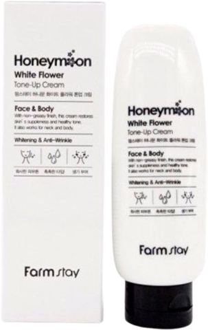 Farmstay Honeymoon White Flower Tone-Up Cream Крем для лица, выравнивающий тон кожи