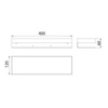 Lemark 9772053 Полка для душа прямая 400 мм Lemark SHELF LINE из нерж. стали с крючками, черный