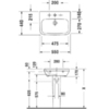 Duravit DuraStyle Пьедестал для раковины,  цвет белый для  231955, 231960, 231965,¶232012, 232010, 232080, 232065, 232610, 232680, 232510, 232580, 23 858290000