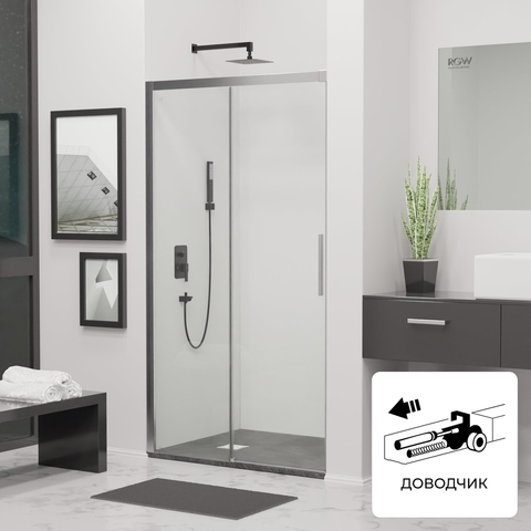 RGW 34121216-11 Душевая дверь RGW LE-12 Хром Прозрачное