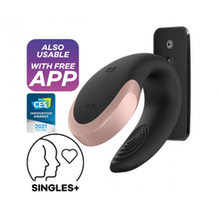 Смарт вибратор для пар Satisfyer Double Love Connect App черный