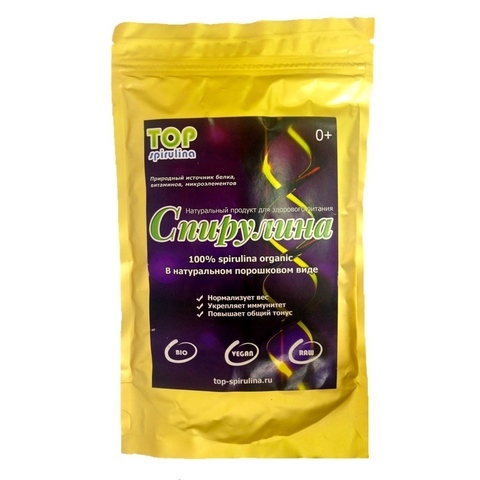 Спирулина живая органическая Top Spirulina в порошке 500 г