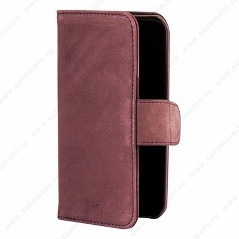 Чехол-книжка Melkco для iPhone 5sE/ 5s/ 5C/ 5 Leather Case Wallet Book Type Craft LE Prime (Classic Vintage Purple)