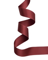 Атласная двусторонняя лента, цвет: кирпично-винный, ширина: 25мм