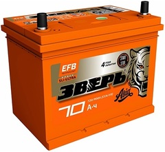 ЗВЕРЬ Asia EFB 6CT- 70 ( 85D23 ) аккумулятор
