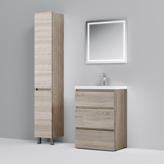 Тумба с раковиной напольная 60 см, 3 ящика, светлый дуб AM.PM Gem S - M91FSX0602OF